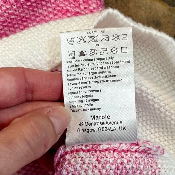 NWT Marble Ombre Color Block V-neck Sweater Small - Picture 10 of 11